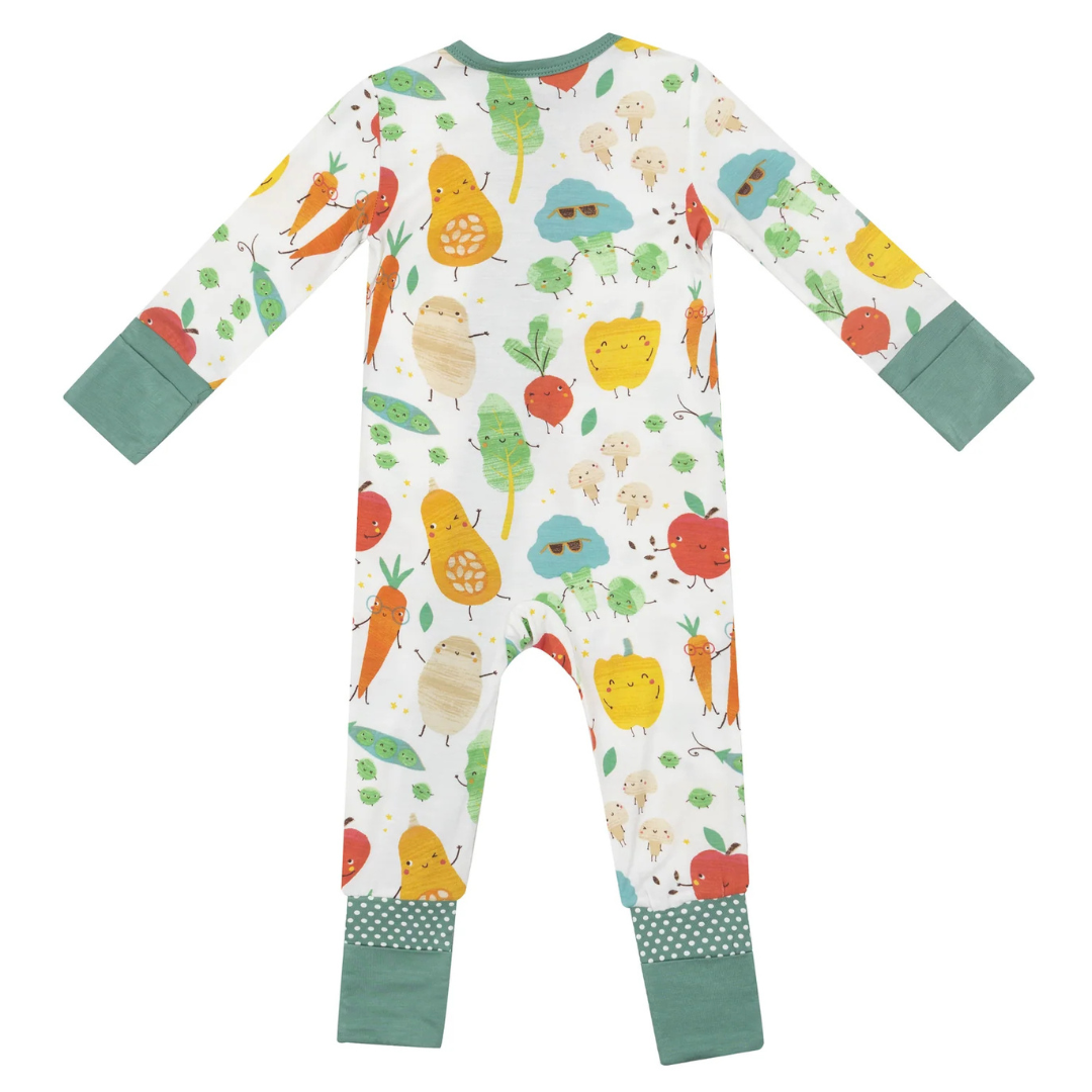 Fall Veggies Zipper Romper