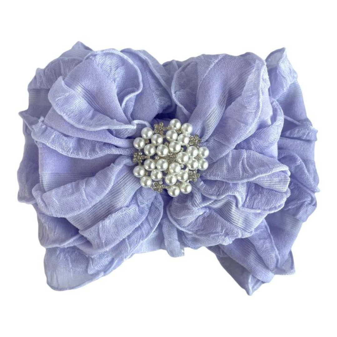 Rockin Royalty Pearl Ruffled Headbands
