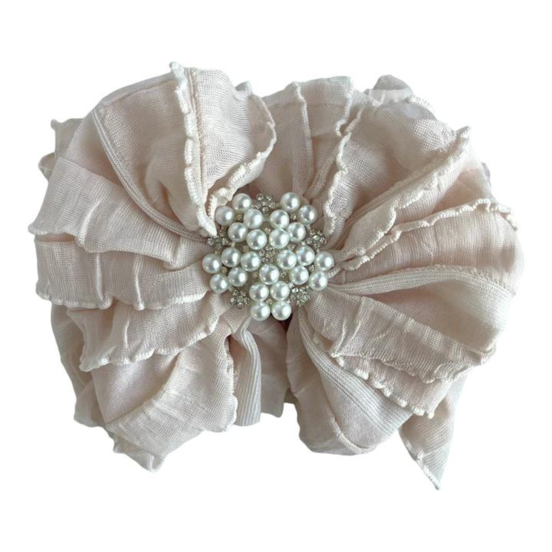 Rockin Royalty Pearl Ruffled Headbands