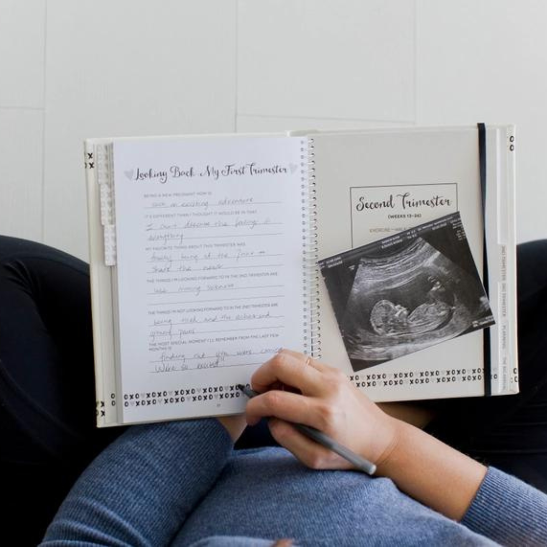 Black, White, & Gold Pregnancy Journal