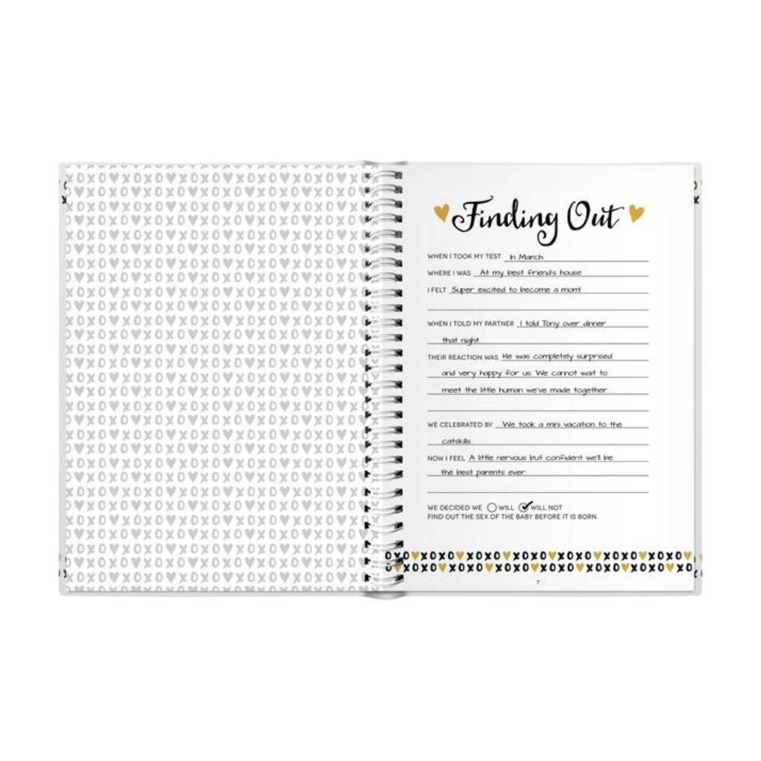 Black, White, & Gold Pregnancy Journal
