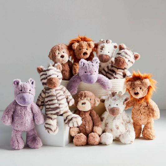 Safari Animals Plush Sitters