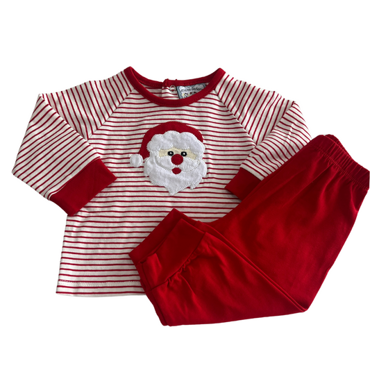 Santa Applique Boys Jogger Set