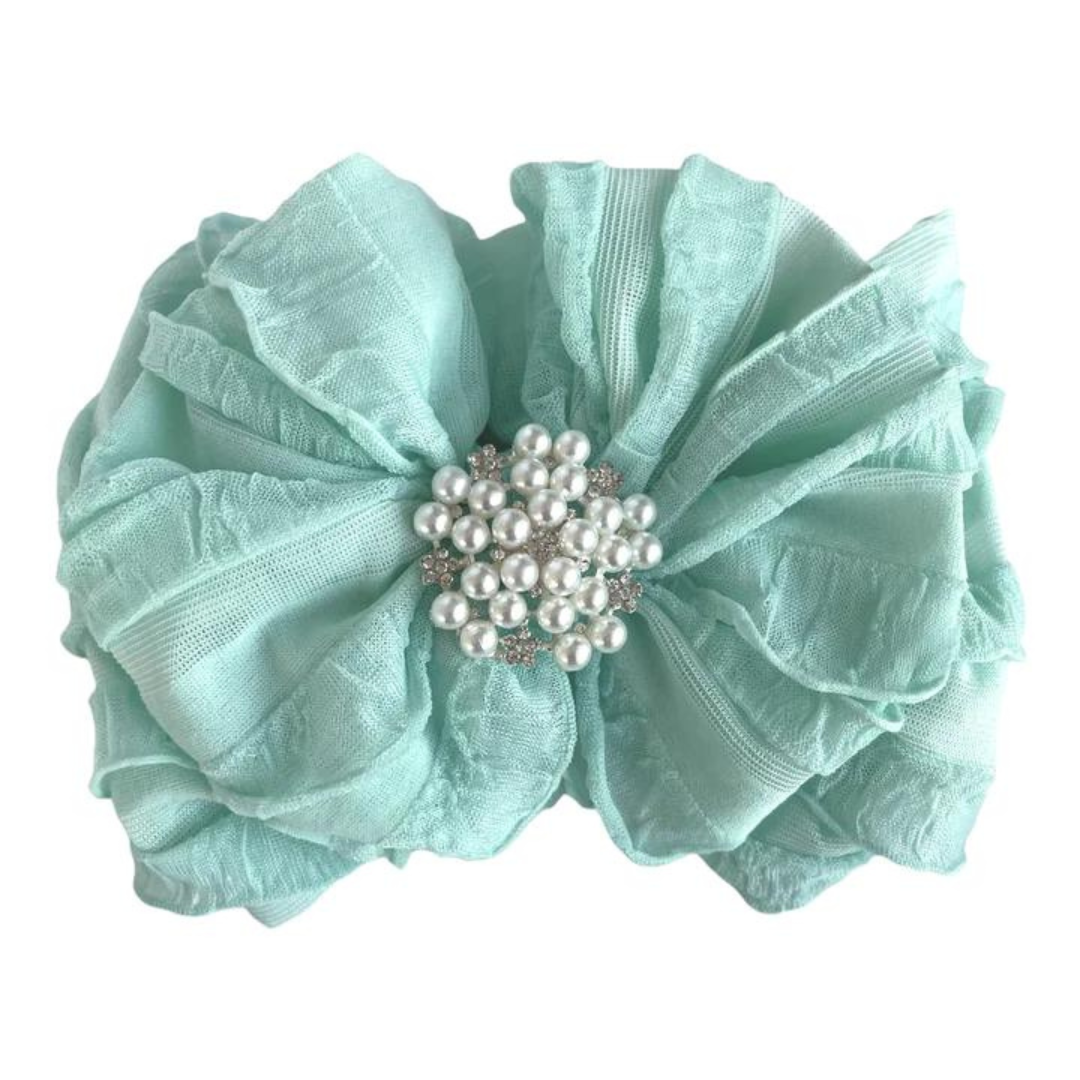 Rockin Royalty Pearl Ruffled Headbands