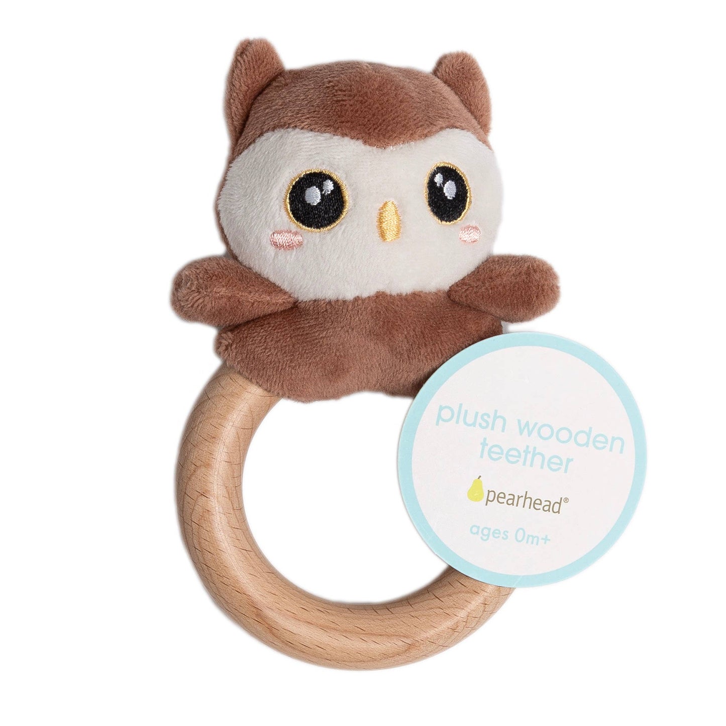 Owl Plush Rattle & Wooden Teether