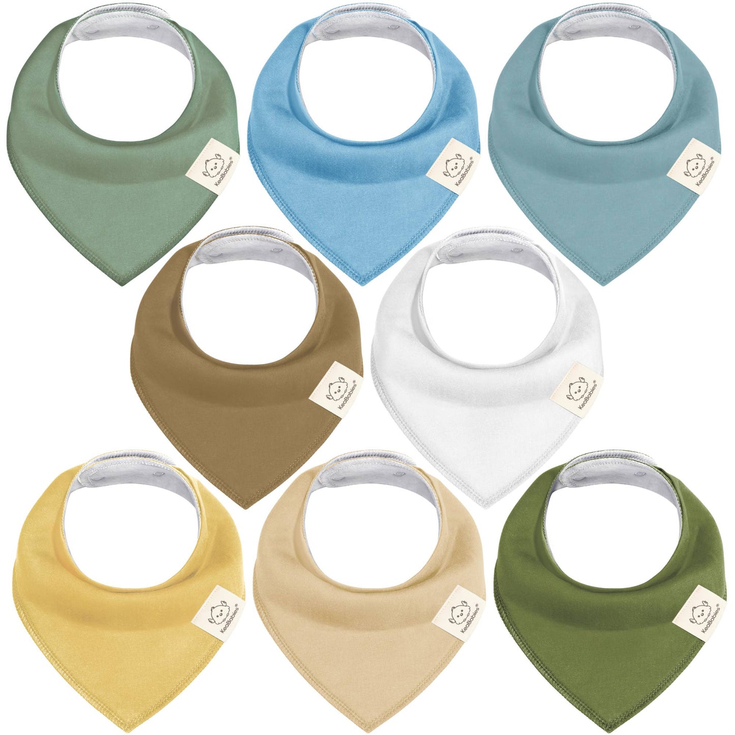 Cool Toned Baby Bandana Bibs
