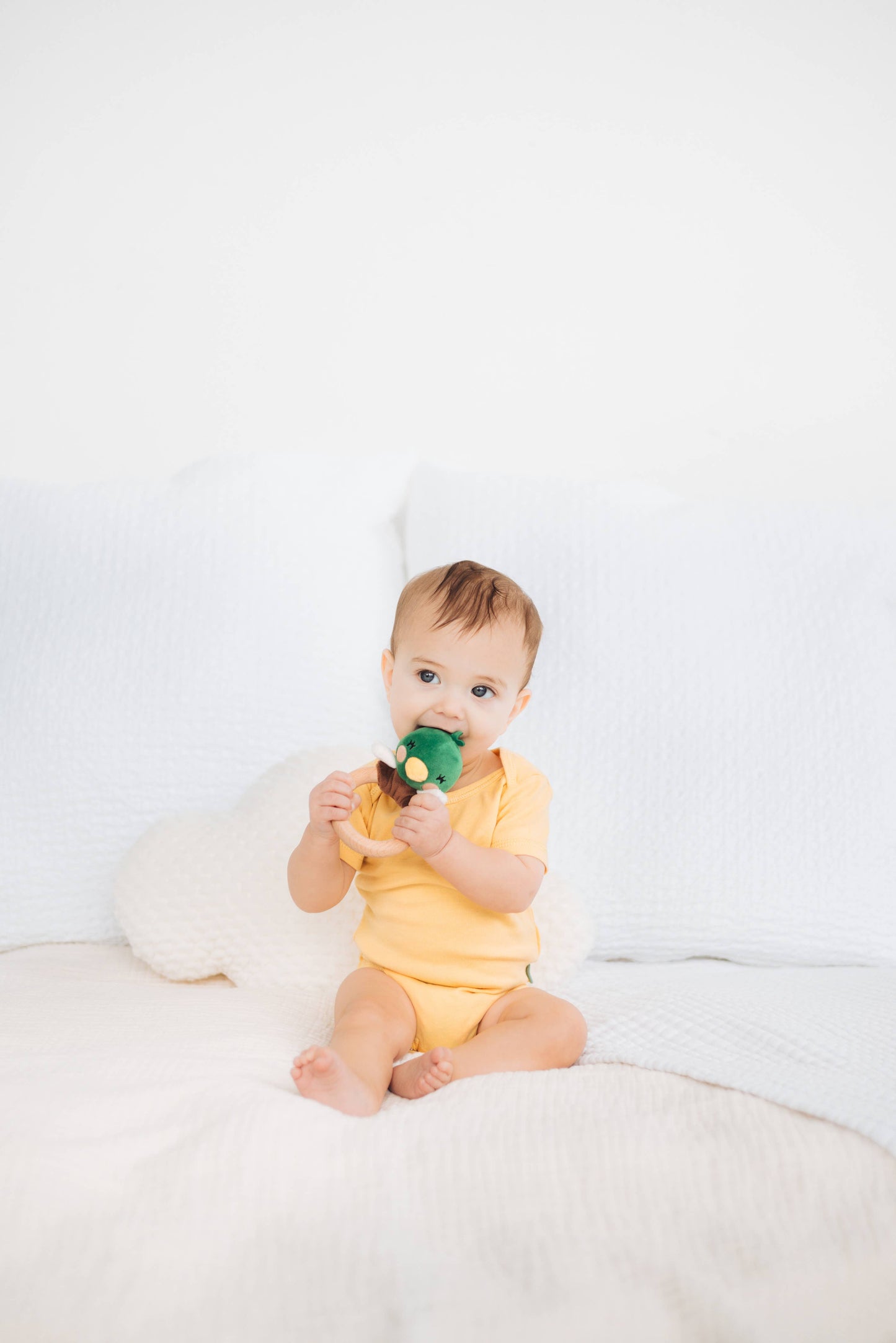 Mallard Plush Rattle & Wooden Teether