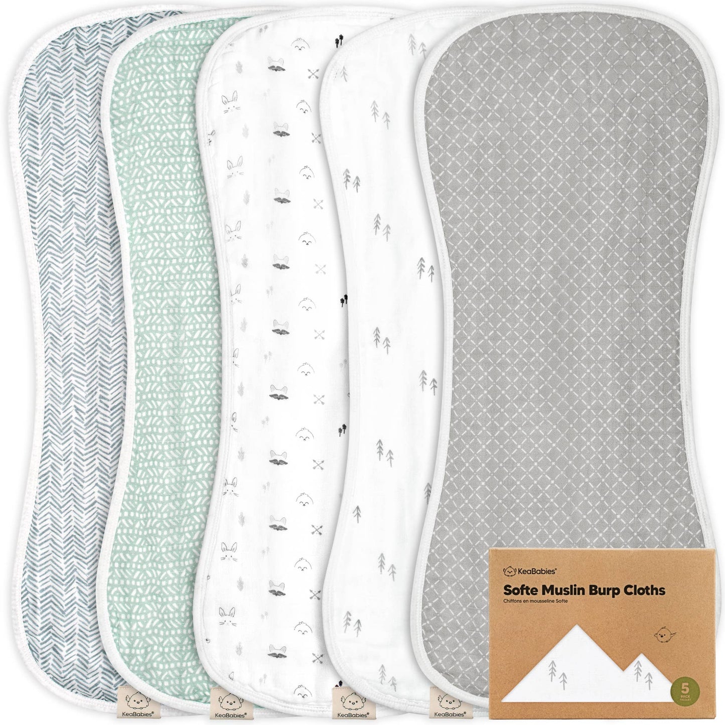 Nordic Softe Muslin Burp Cloths