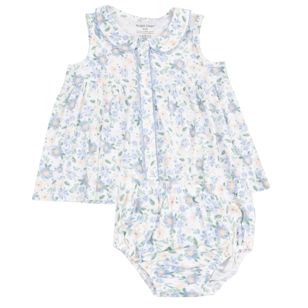 Baby Veronical Floral Dress w/ Diaper Cover