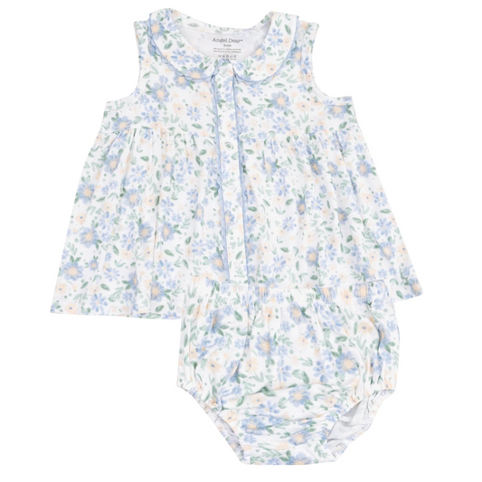 Baby Veronical Floral Dress w/ Diaper Cover