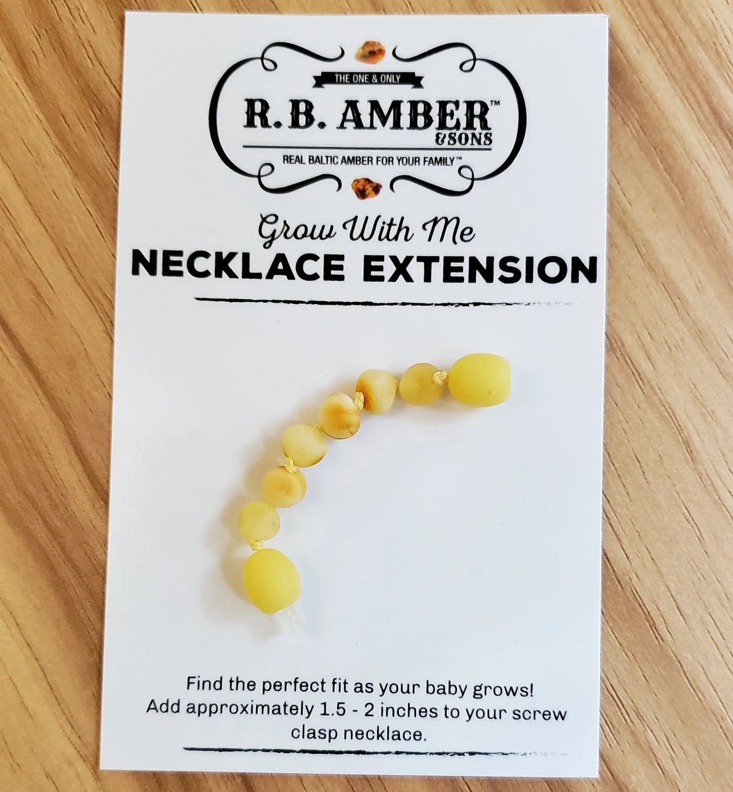 Raw Amber Necklace Extenders