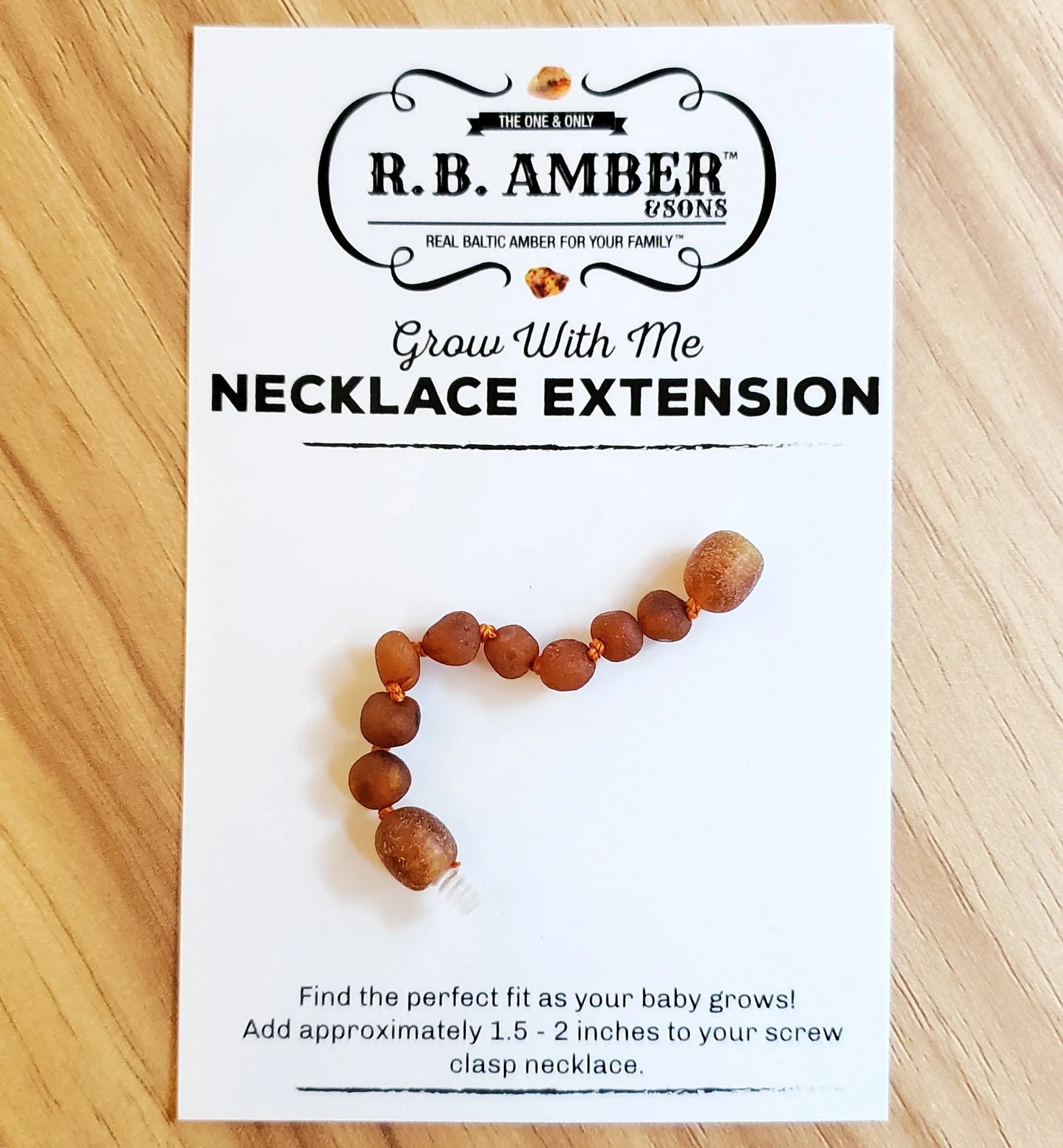 Raw Amber Necklace Extenders