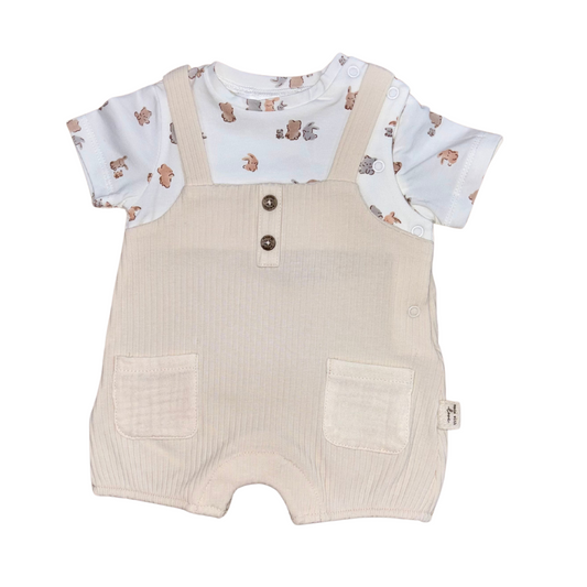 Sweet Animals Cream Romper