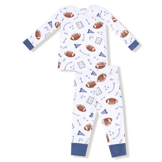 Navy Touchdown Time L/S Loungewear Set
