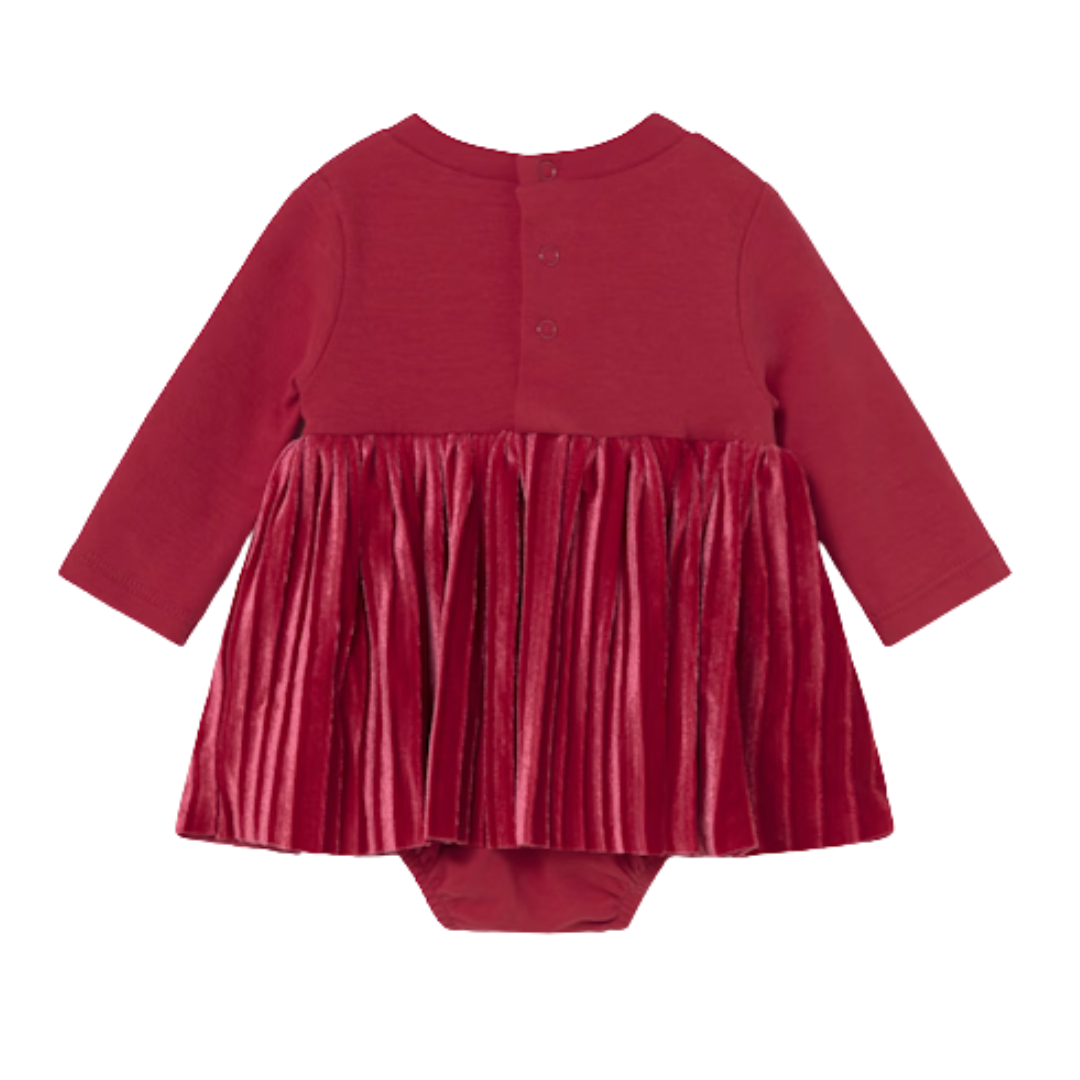 Cherry Velvet Bodysuit Dress