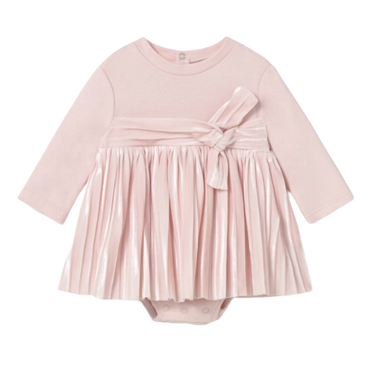 Blush Velvet Bodysuit Dress