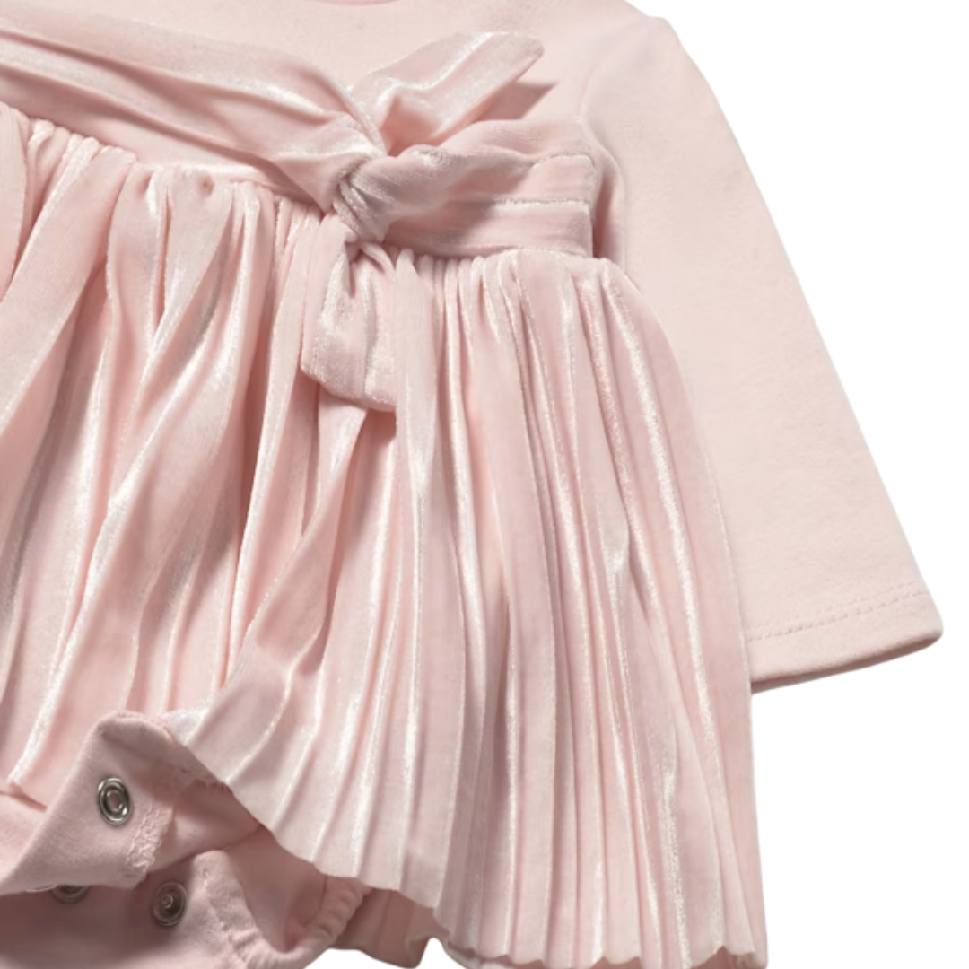 Blush Velvet Bodysuit Dress