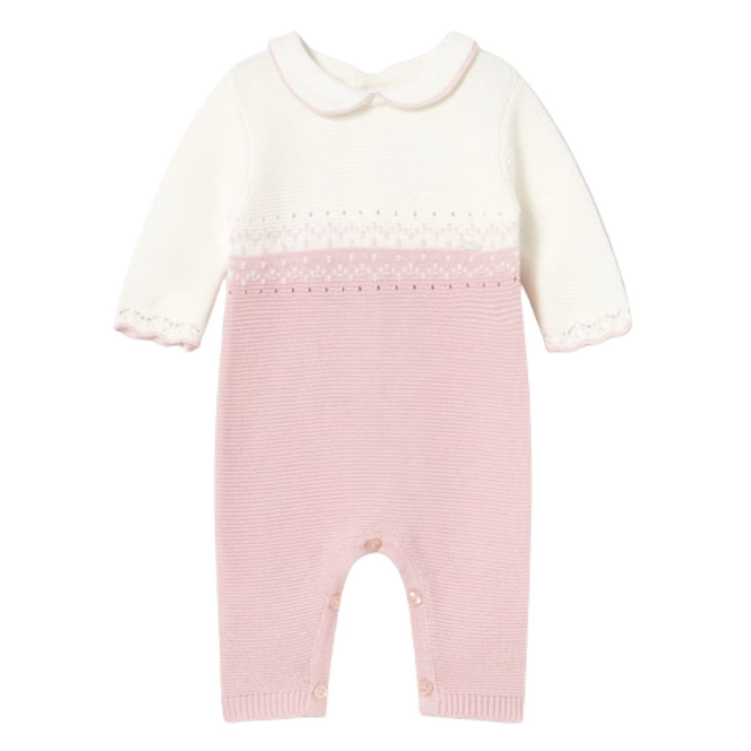 Pink & Ivory Knit Romper