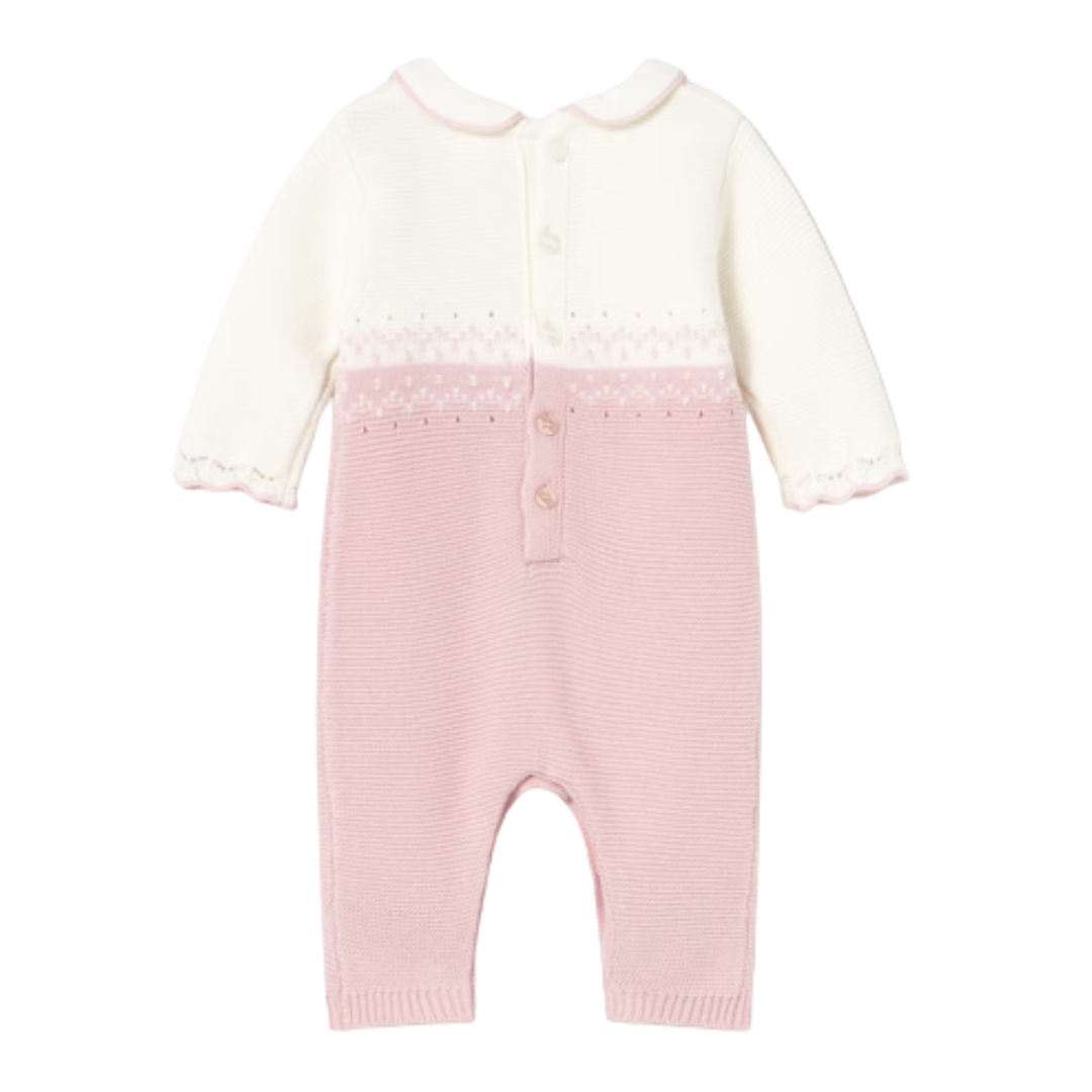 Pink & Ivory Knit Romper