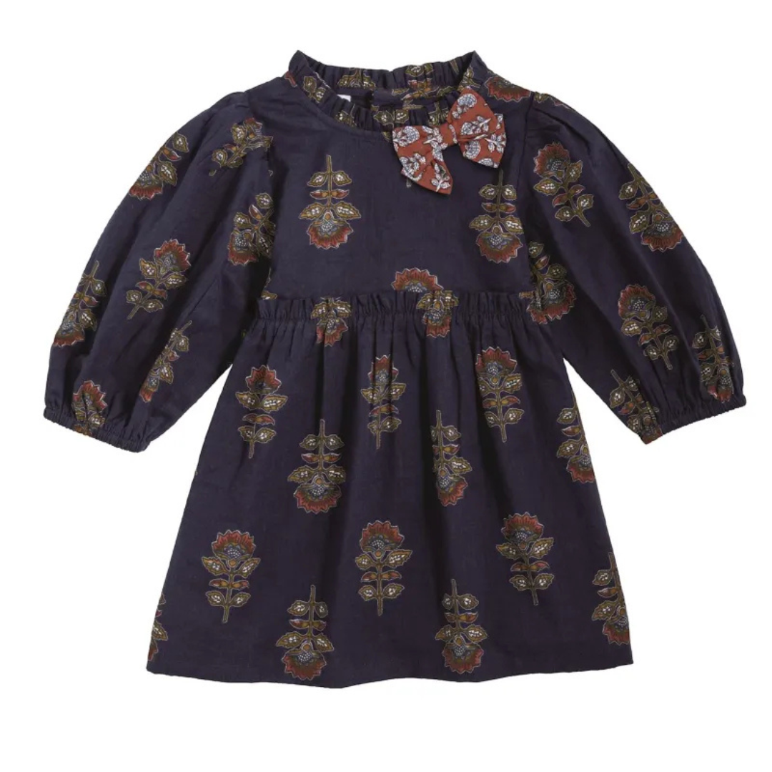 Navy Floral Bow Dress- Mommy & Me
