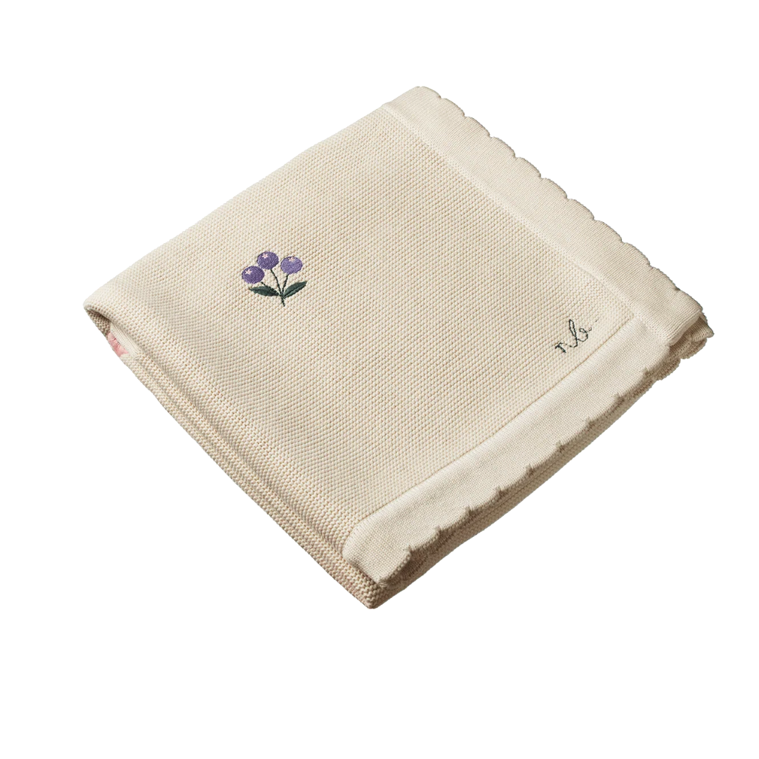 Berry Garden Knit Blanket