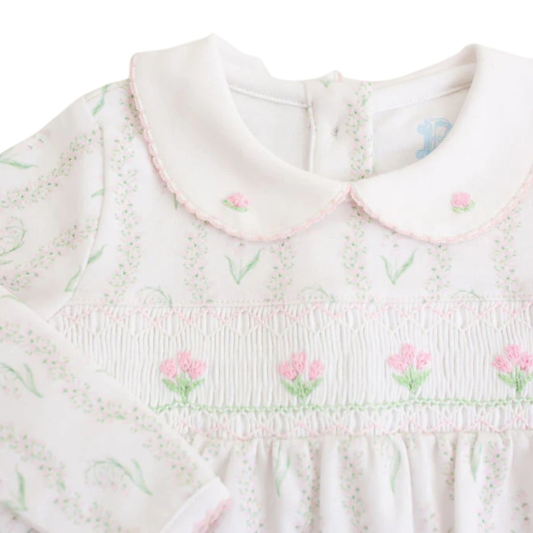 Sweet Pea Smocked Footie