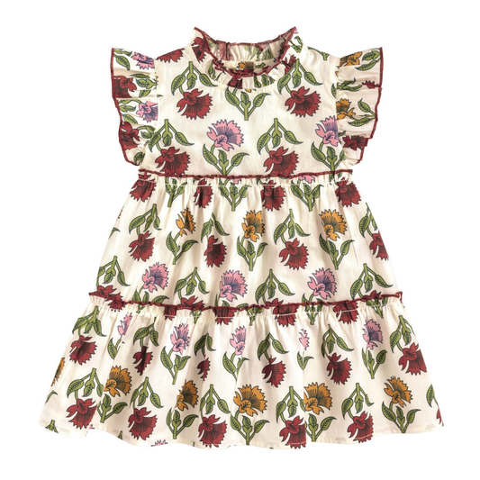 Multi Floral Ruffle Dress- Mommy & Me