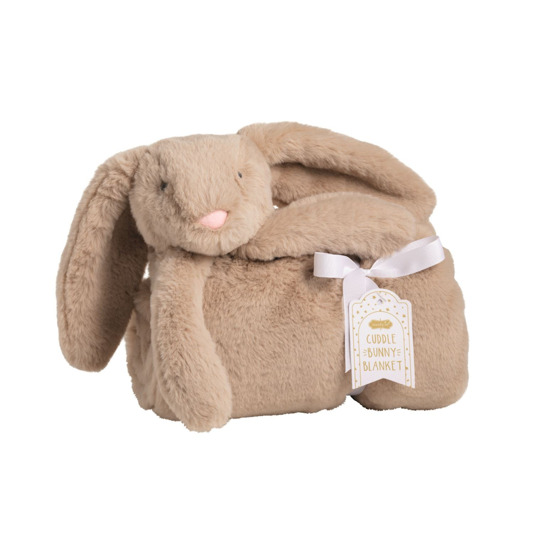 Tan Bunny Plush Blanket