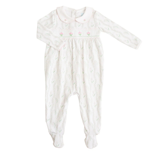 Sweet Pea Smocked Footie