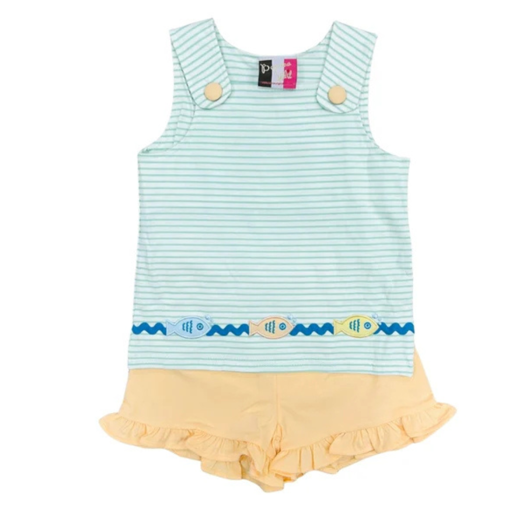 Go Fish Ruffle Short Set