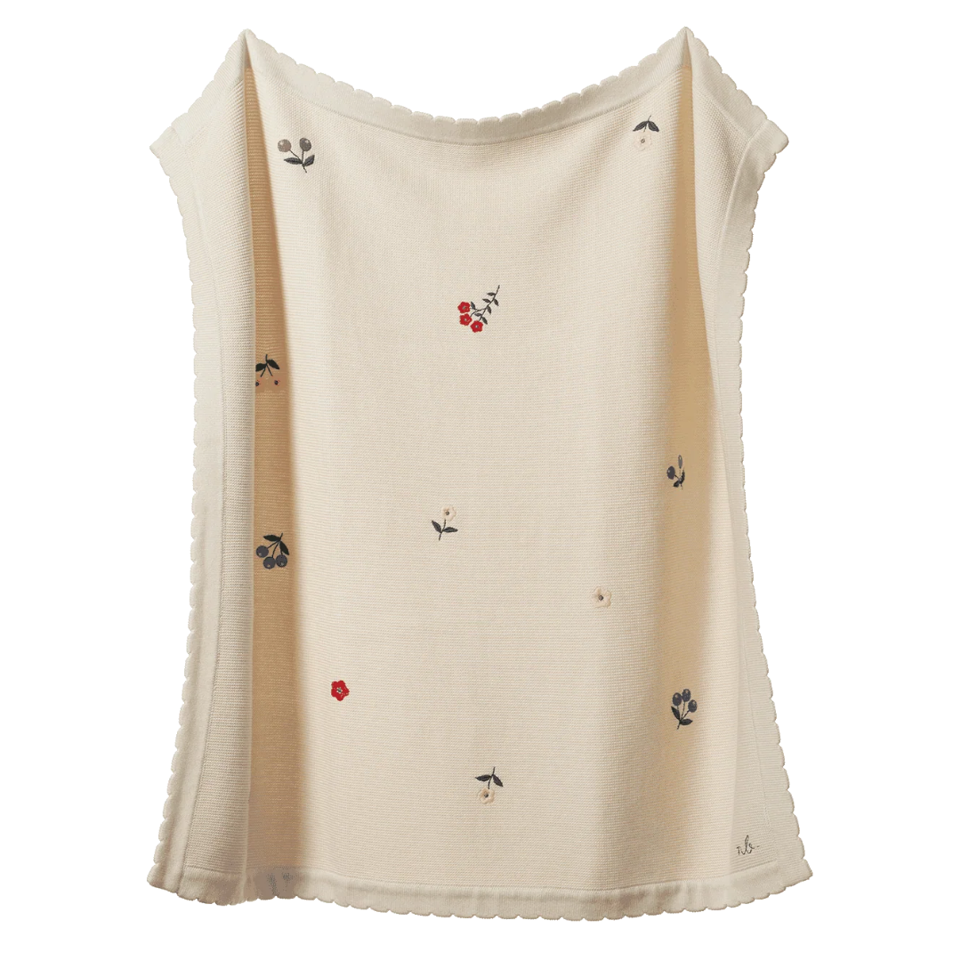 Berry Garden Knit Blanket