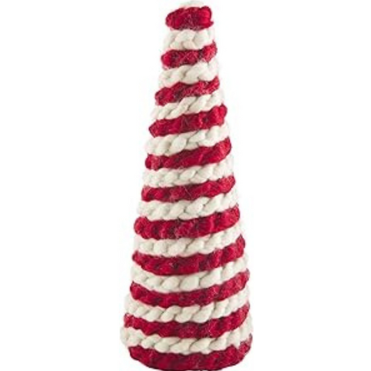 Red & White Wool Tree Sitter