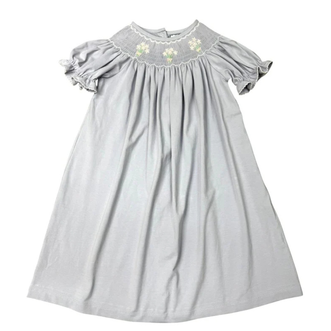 Flower Bouquet Smocked Dress