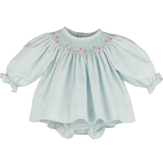 Welcome Home Waves Smock Set-Blue
