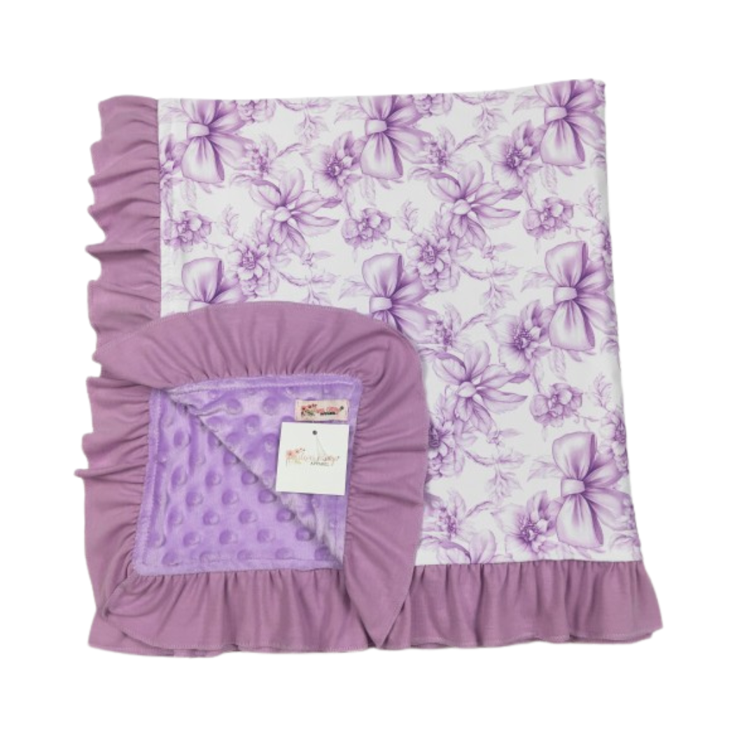 Purple Bow Blanket
