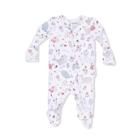Garden Sea Creatures Ruffle Footie