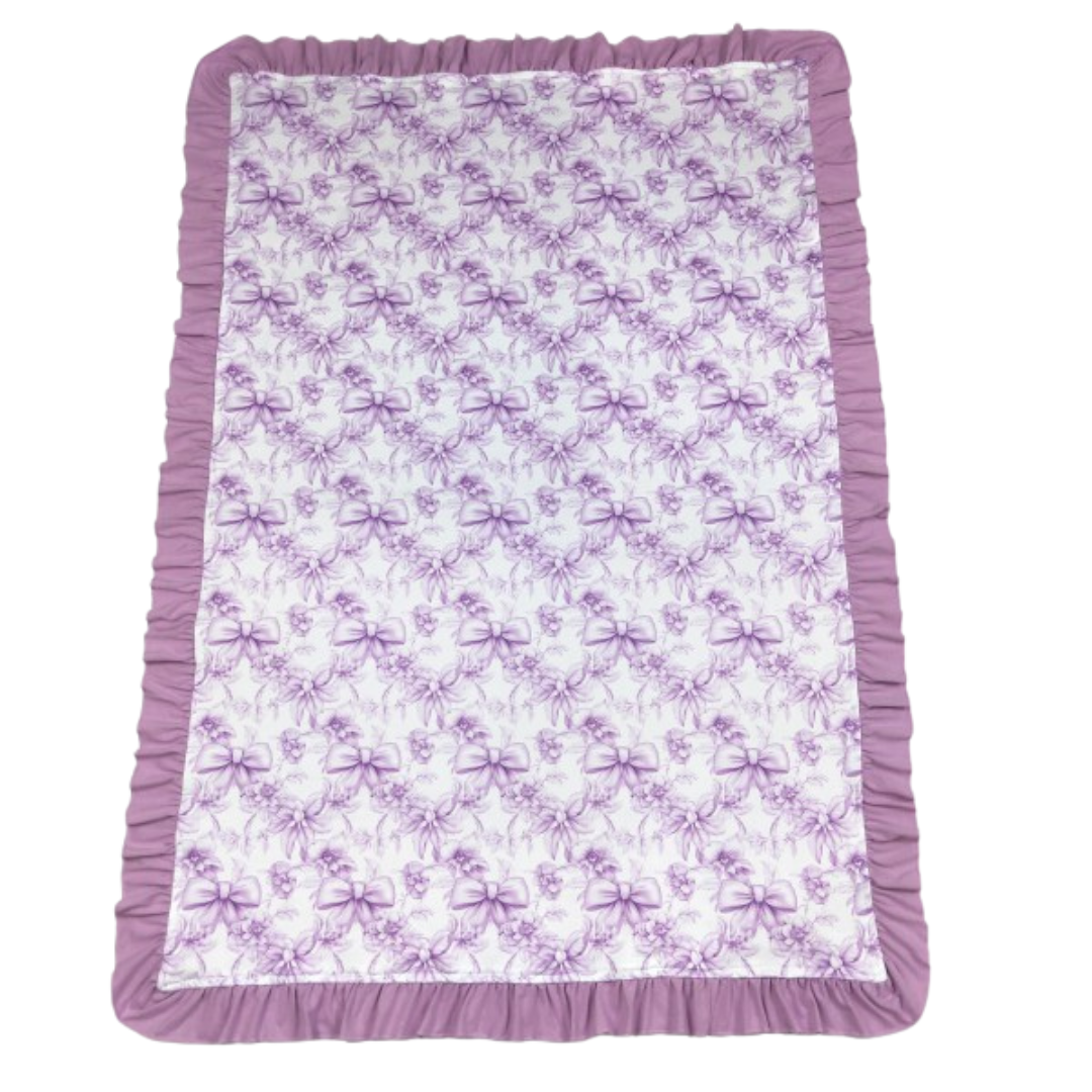 Purple Bow Blanket