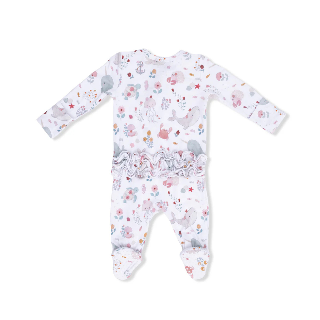 Garden Sea Creatures Ruffle Footie