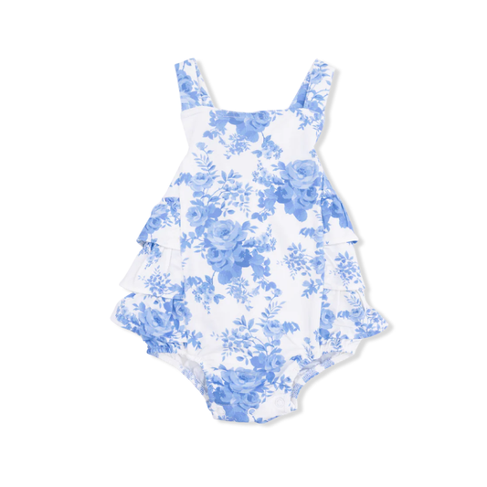 Dream Cottage Floral Ruffle Sunsuit
