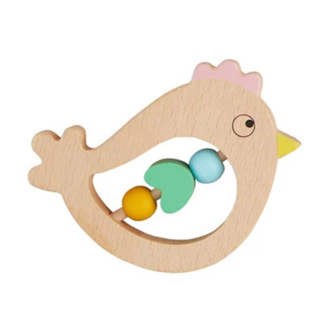 Wooden Teether Rattle