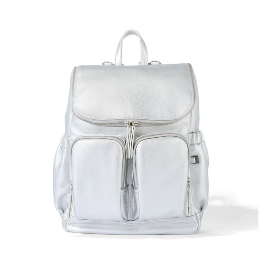 Faux Leather Signature Nappy Backpack