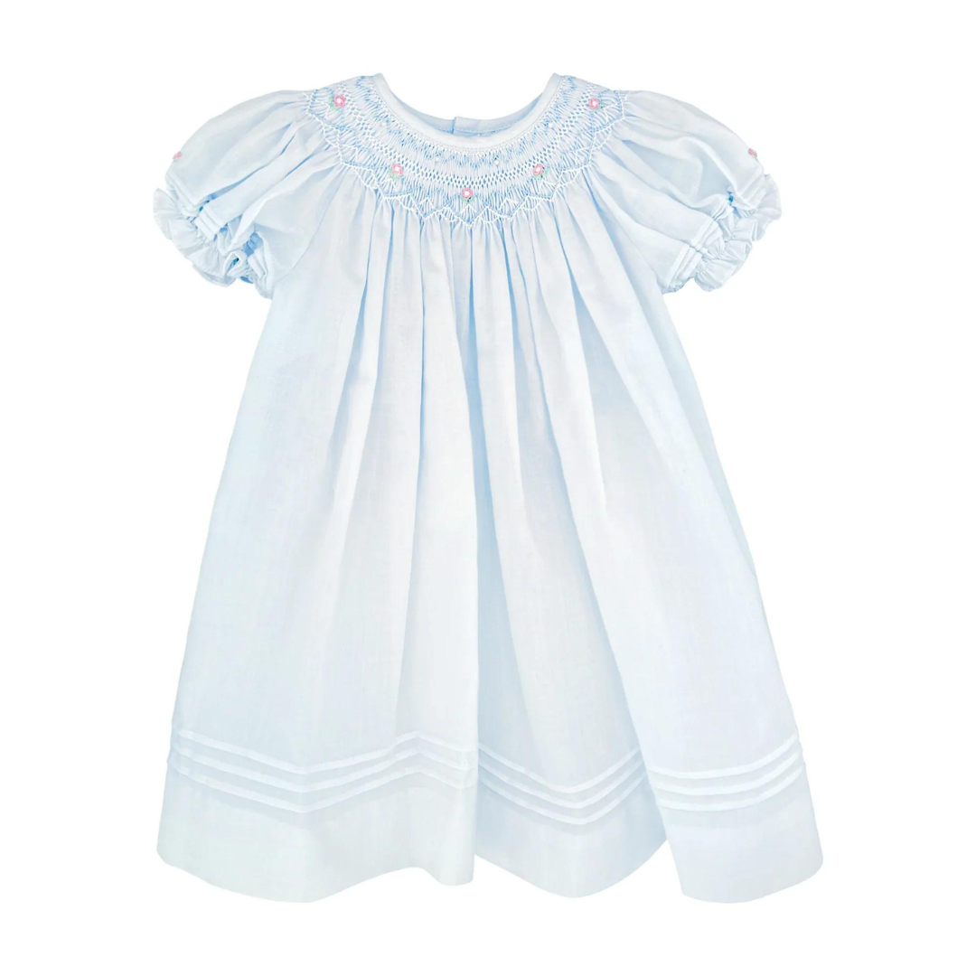 Petit Ami Smocked Daygown with Pleats