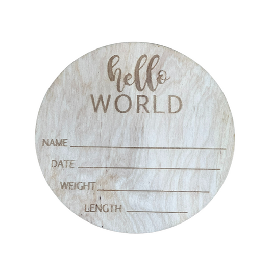 Hello World Plaque