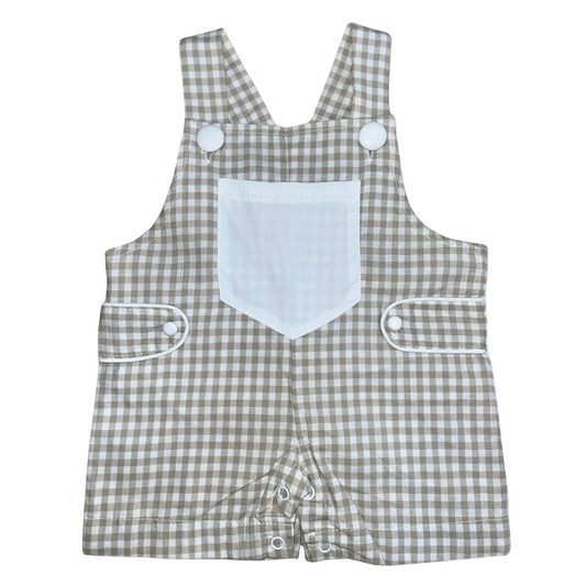 Mason Jon Jon-Khaki Gingham