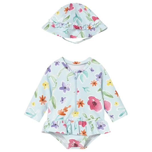 Bloom Breeze Ruffle Swim Set