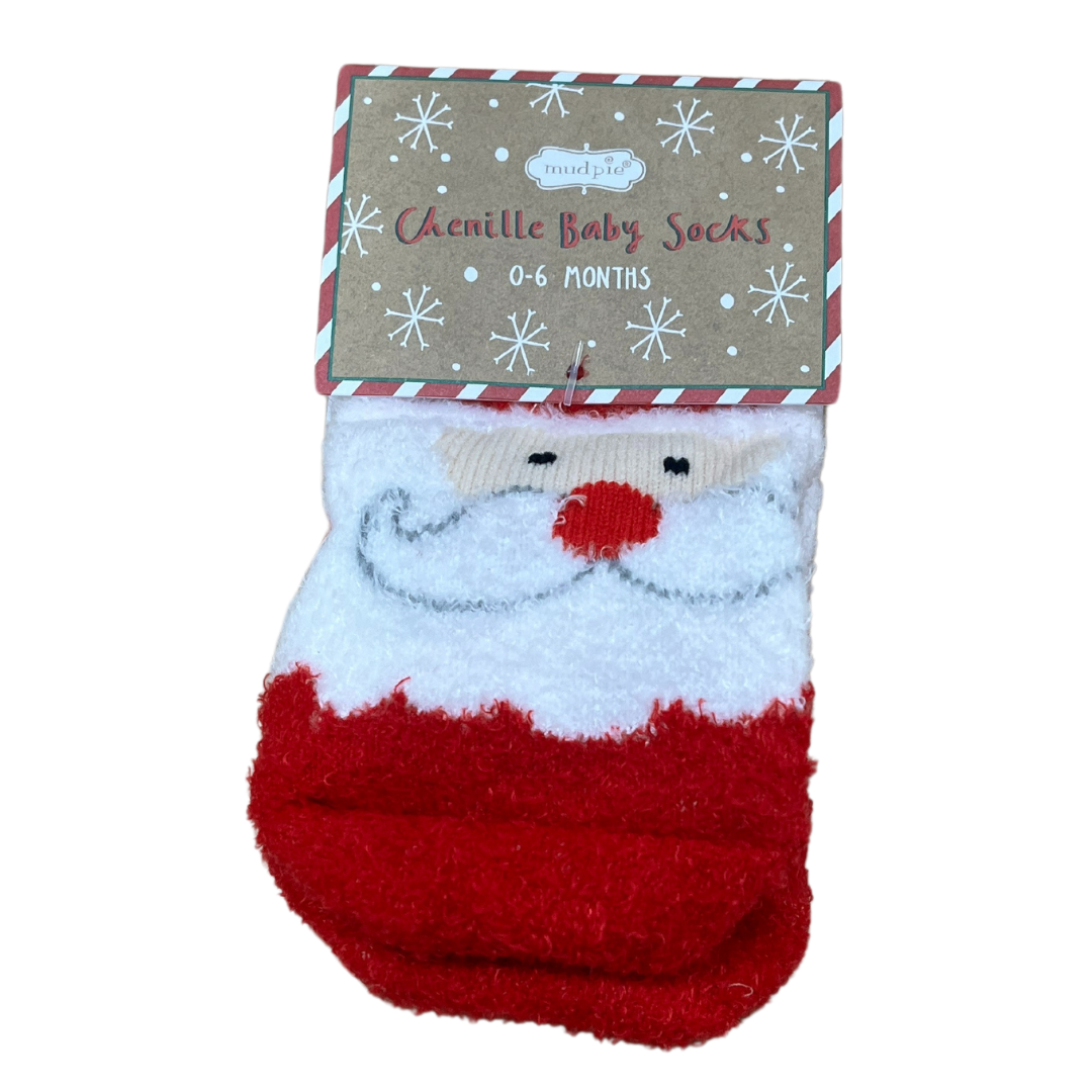 Chenille Christmas Socks