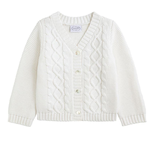 White Layette Cardigan