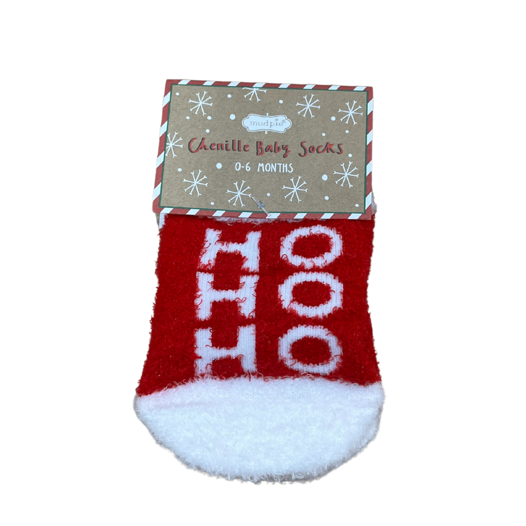 Chenille Christmas Socks