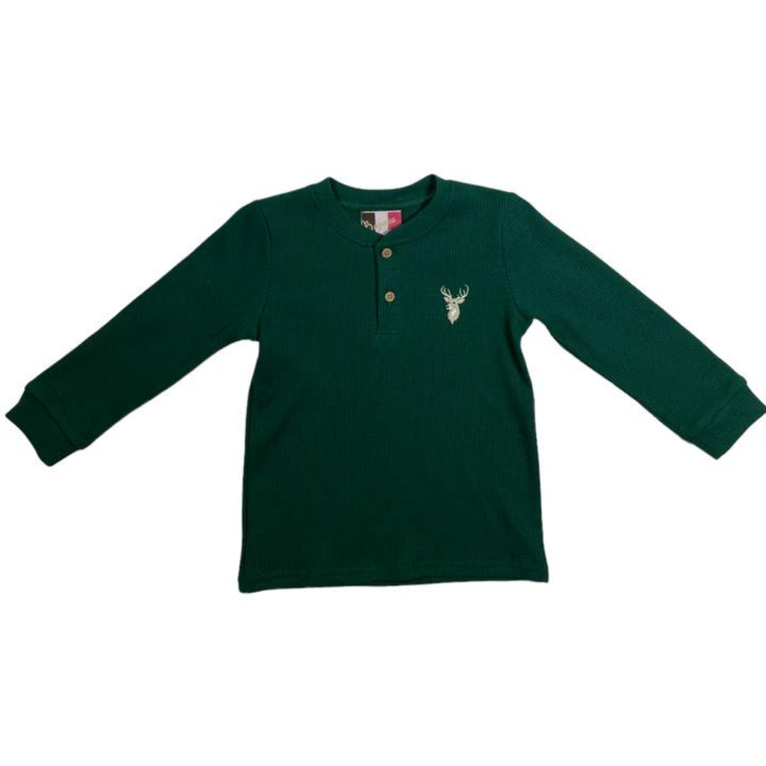 Deer Henley Boys Shirt