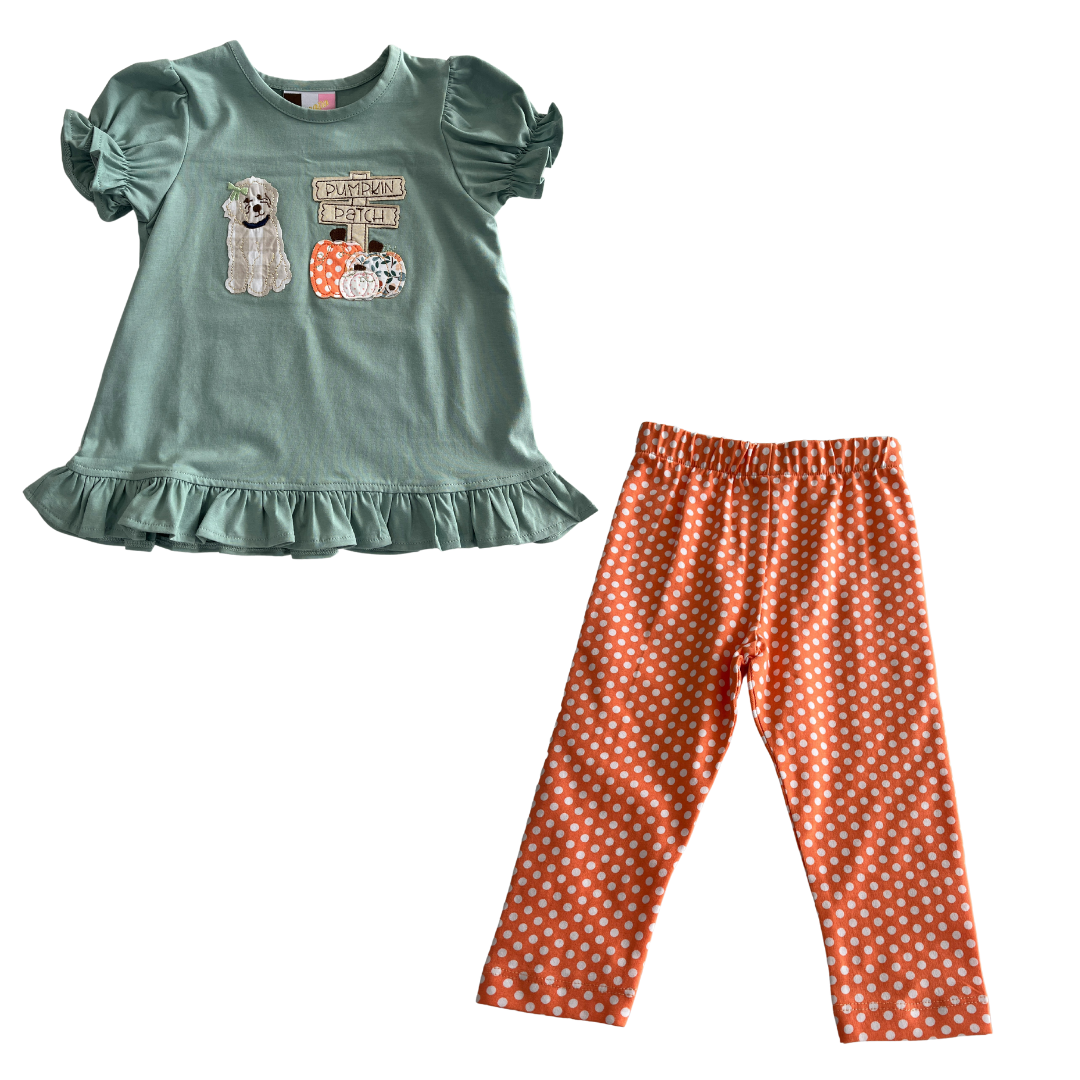 Pumpkin Patch Applique Legging Set